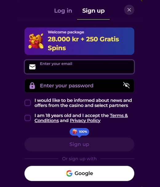 casino spintein registration